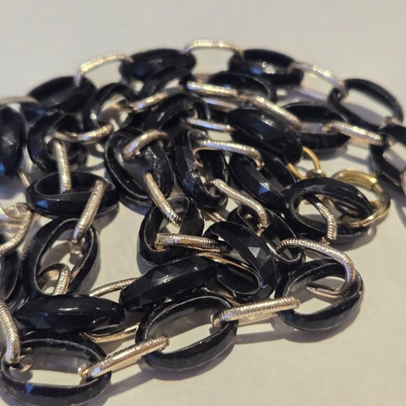 Vintage Trifari Black & Clear Lucite Pendant - Picture 2 of 5